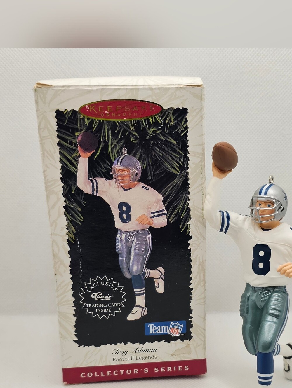 Hallmark Ornament Troy Aikman Football Legends #2 in Series Dallas Cowboys 1996